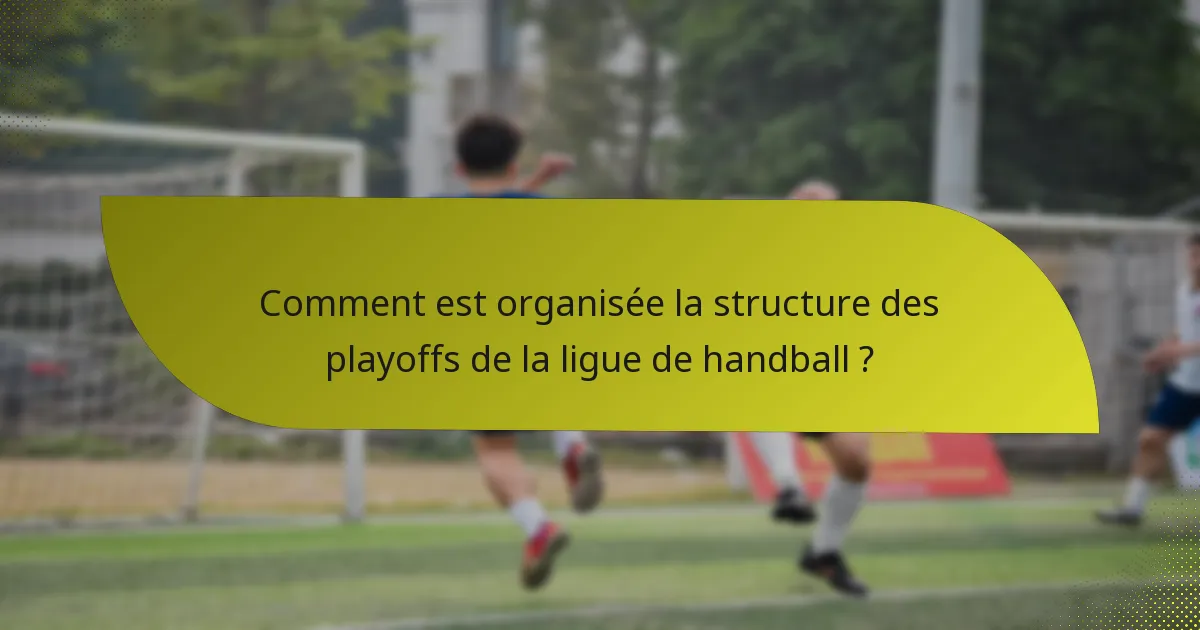 Comment est organisée la structure des playoffs de la ligue de handball ?