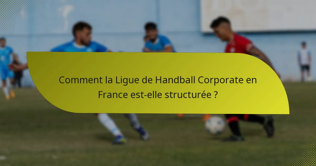 Comment la Ligue de Handball Corporate en France est-elle structurée ?