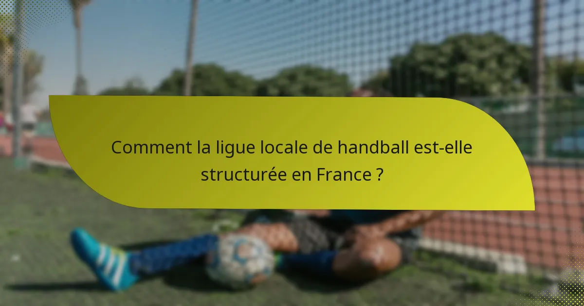 Comment la ligue locale de handball est-elle structurée en France ?