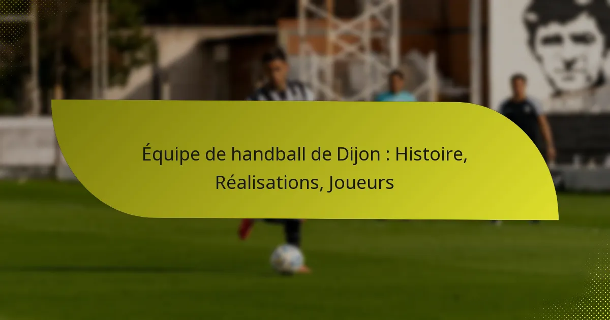 Équipe de handball de Dijon : Histoire, Réalisations, Joueurs