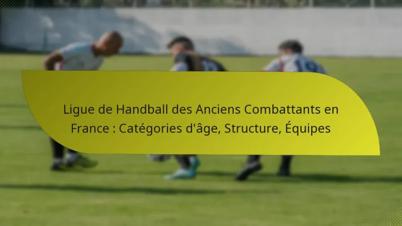 Ligue de Handball des Anciens Combattants en France : Catégories d’âge, Structure, Équipes