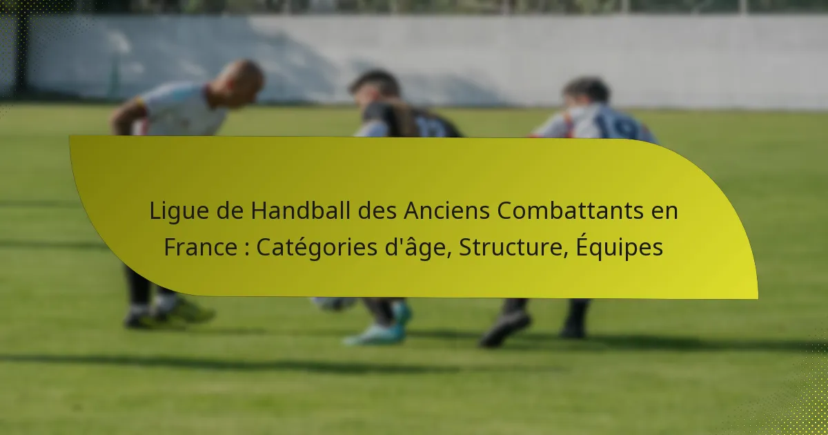 Ligue de Handball des Anciens Combattants en France : Catégories d’âge, Structure, Équipes