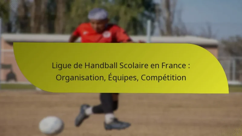 Ligue de Handball Scolaire en France : Organisation, Équipes, Compétition