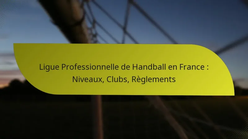 Ligue Professionnelle de Handball en France : Niveaux, Clubs, Règlements