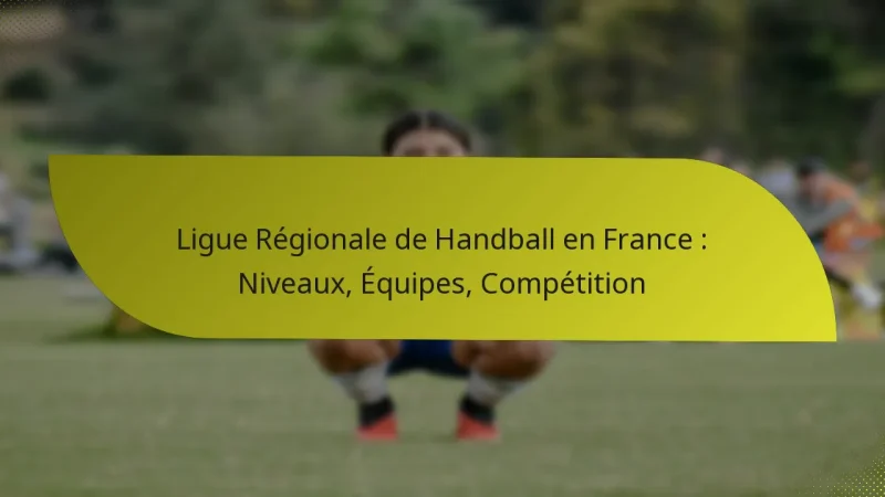 Ligue Régionale de Handball en France : Niveaux, Équipes, Compétition