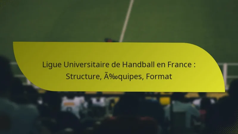 Ligue Universitaire de Handball en France : Structure, Équipes, Format