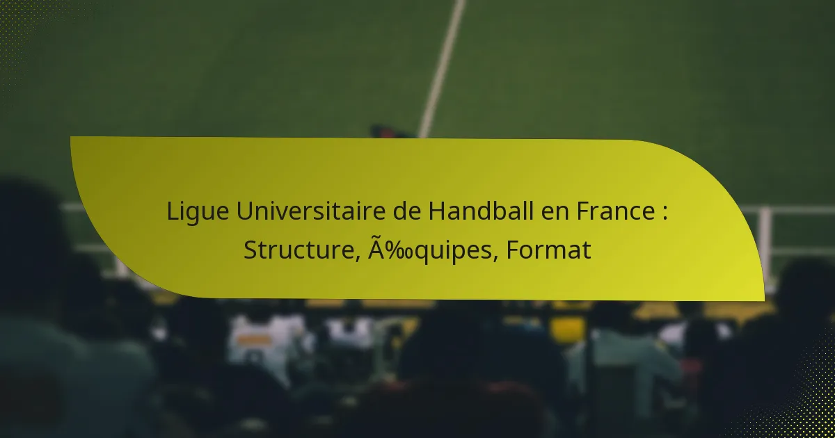 Ligue Universitaire de Handball en France : Structure, Équipes, Format