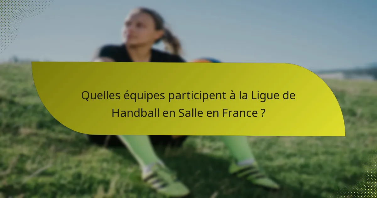 Quelles équipes participent à la Ligue de Handball en Salle en France ?