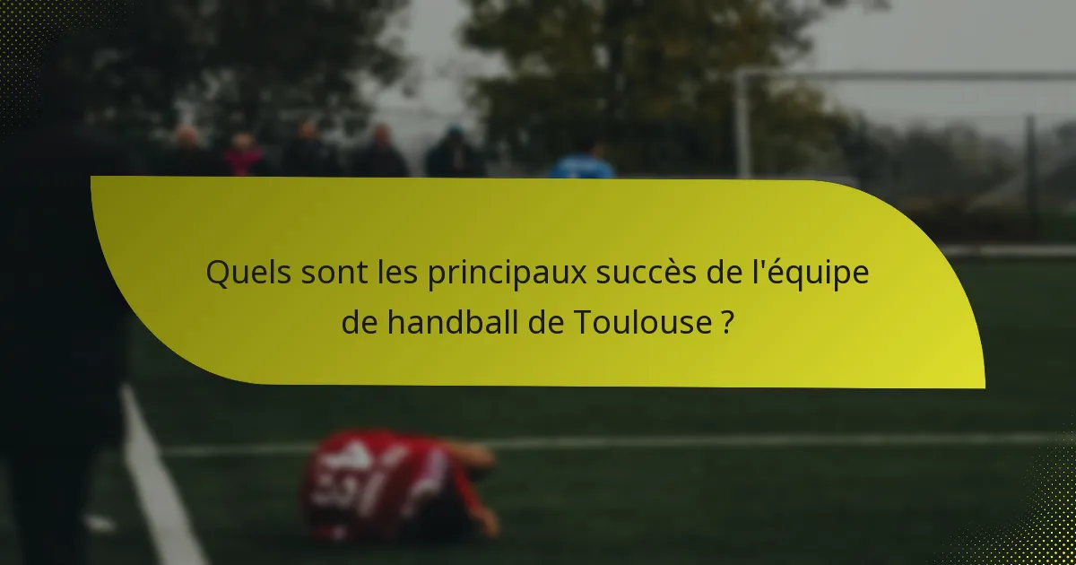 Quels sont les principaux succès de l'équipe de handball de Toulouse ?